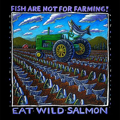 Ray Troll Eat Wild Salmon T-Shirt