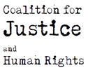 Logo for Coalition for Justice and Human Rights