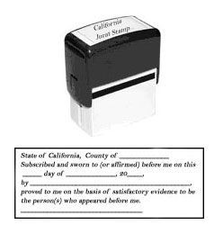 California Jurat Stamp