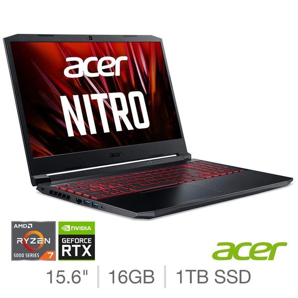 Acer Nitro 5 Gaming 15.6" Laptop - Ryzen 7 - 16GB RAM - 1TB SSD