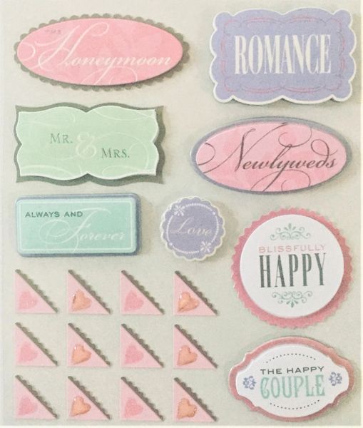 K&Co Life's Little Occasions Stickers - Honeymoon  Scrapbooking & craft  supplies - White Rose Crafts LLC