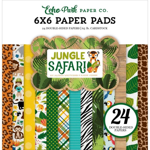 Echo Park "Jungle Safari" Double-Sided Paper Pad 6"X6" 24/Pkg ...