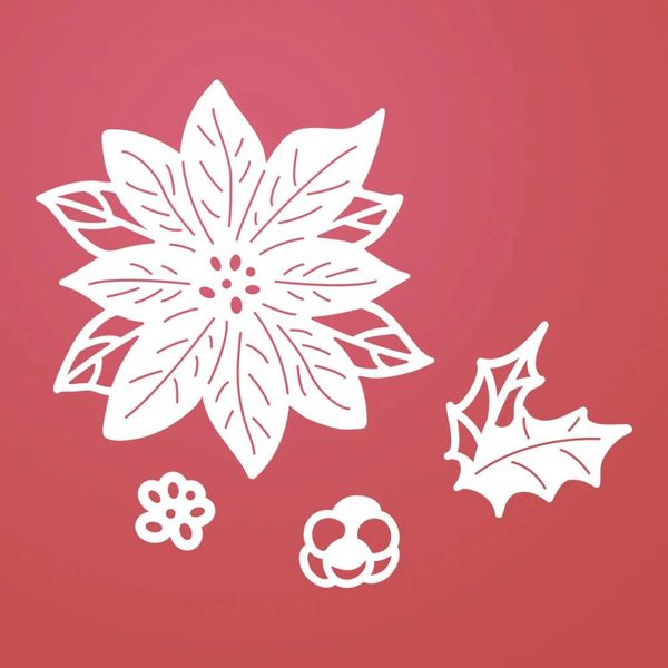 Ultimate Crafts Die Set - Layered Poinsettia | Scrapbooking and
