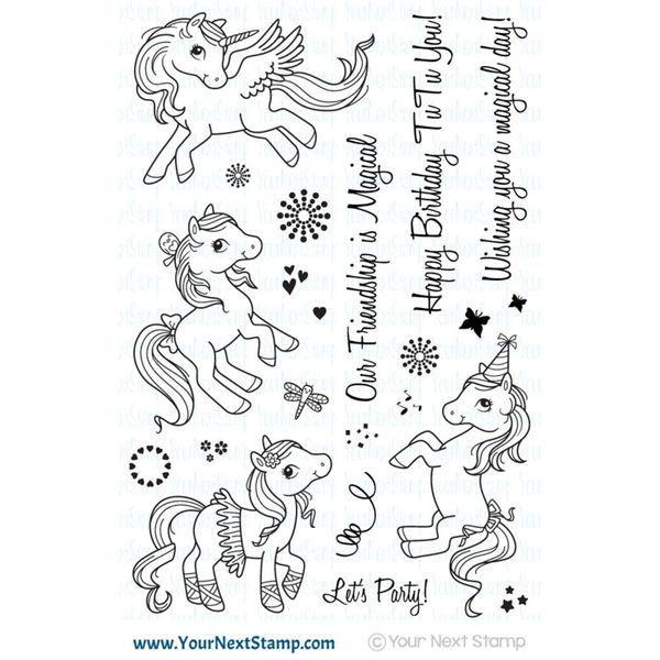 Your Next Stamp Clear Stamps 4 X6 Magical Ponies Scrapbooking Craft Supplies White Rose Crafts Llc