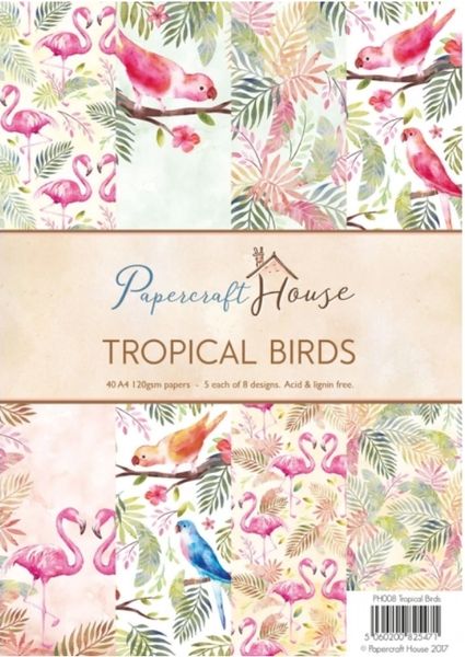 Tropical Floral Scrapbooking Papers - Love Paper Crafts