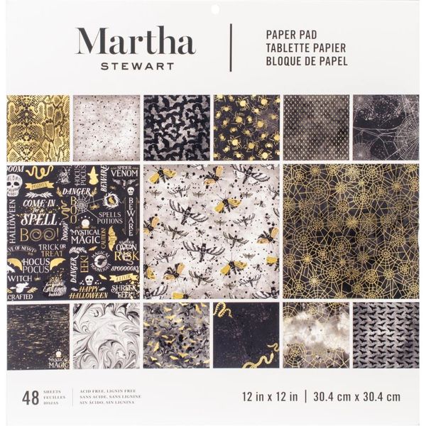 Martha Stewart 30068358 Paper Pad-Red/White/Greenery 12x12 Paperpad 12 x 12 inches Multicolor 