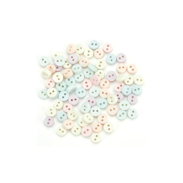 Dress It Up Embellishments - Tiny Buttons - Pastel  Scrapbooking & craft  supplies - White Rose Crafts LLC