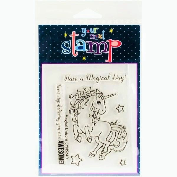 Your Next Stamp Clear Stamps 3 X4 Magical Unicorn Scrapbooking And Papercrafts Supplies White Rose Crafts Llc