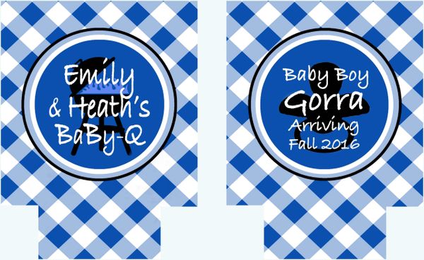 Baby Shower Koozies Baby Q Party Favors Baby Girl Shower Favors