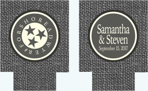 Wedding Burlap Koozies Western Wedding Country Wedding Favors