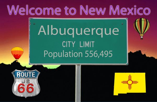 Route 66 City/State Population Fridge Magnet with current population and state flag #NMMG7141