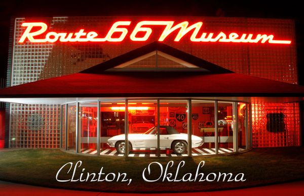 Route 66 fridge magnet featuring Route 66 Museum Clinton, OK #OKMG7715