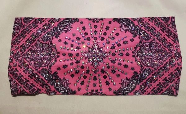 Headband - Pink Paisley