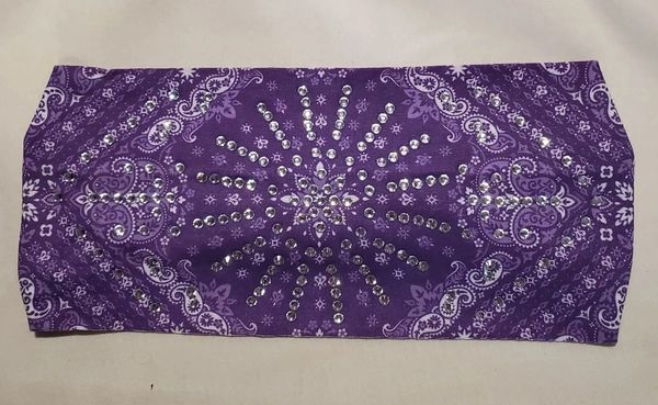 Headband - Purple Paisley