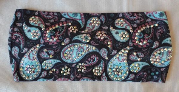 Headband - Teal Mini Paisley