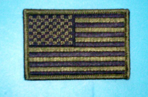 Patch - Subdued green USA flag