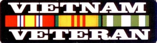 Helmet sticker - Vietnam Veteran with ribbon