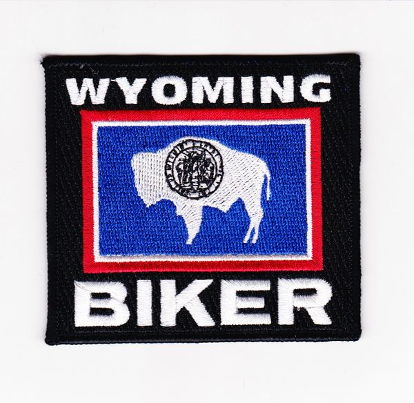 Patch Wyoming biker flag