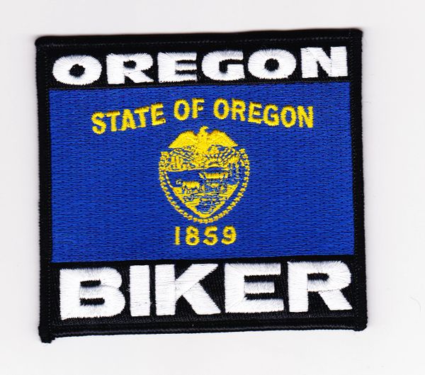 Patch - Oregon biker flag