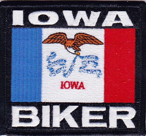 Patch - Iowa biker flag