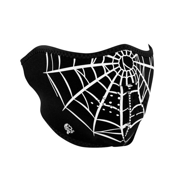 Neoprene half face mask- Spider Web