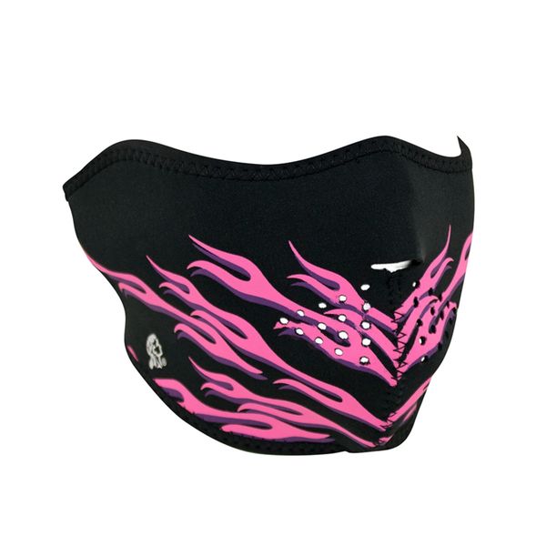 Neoprene half face mask - Pink Flames