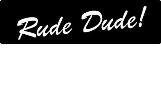 Helmet sticker - Rude dude