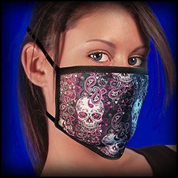 Face Mask -Covid - 19 Paisley skull