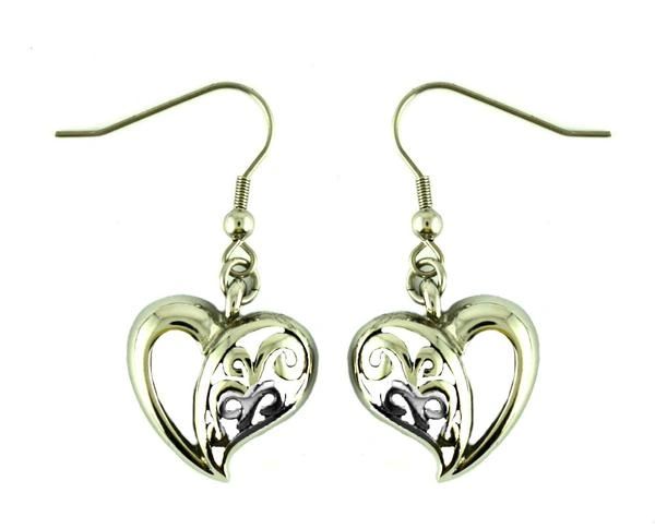 Earrings -Heart Earrings Stainless Steel