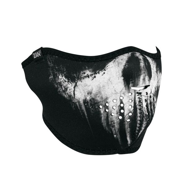 Neoprene half face mask - Skull Ghost