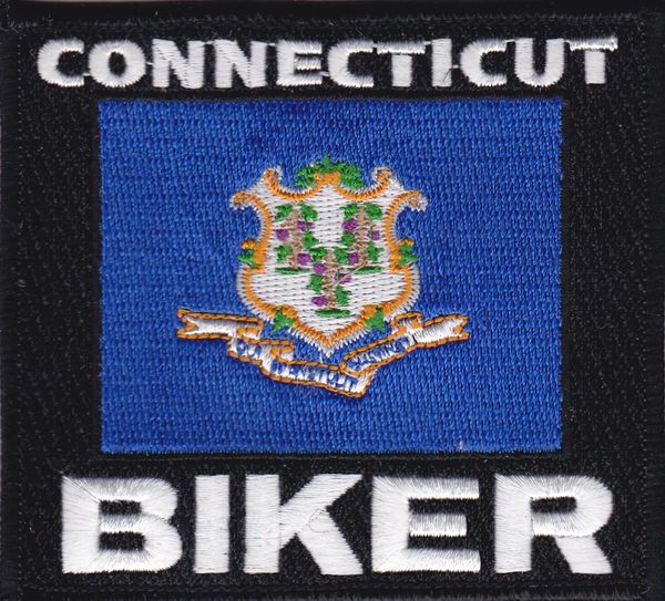 Patch - Connecticut biker flag