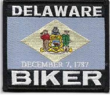 Patch - Delaware biker flag