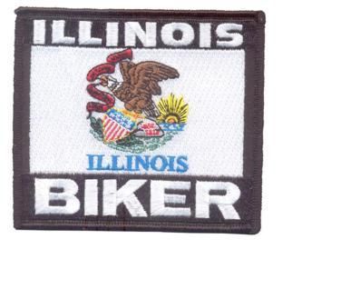 Patch - Illinois biker flag