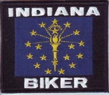Patch - Indiana biker flag