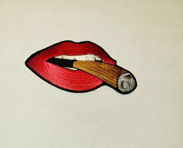 lips smoke drawing