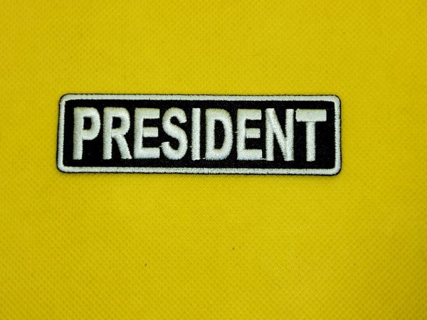 Patch - PRESIDENT white
