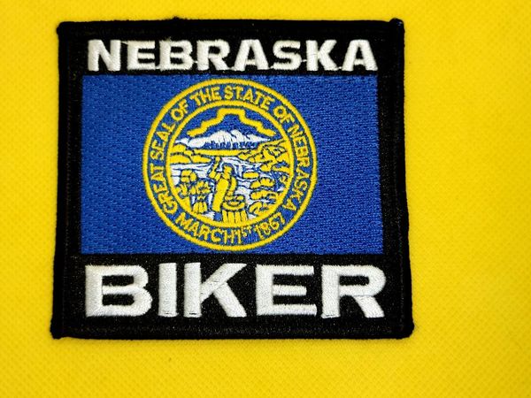 Patch - Nebraska biker flag