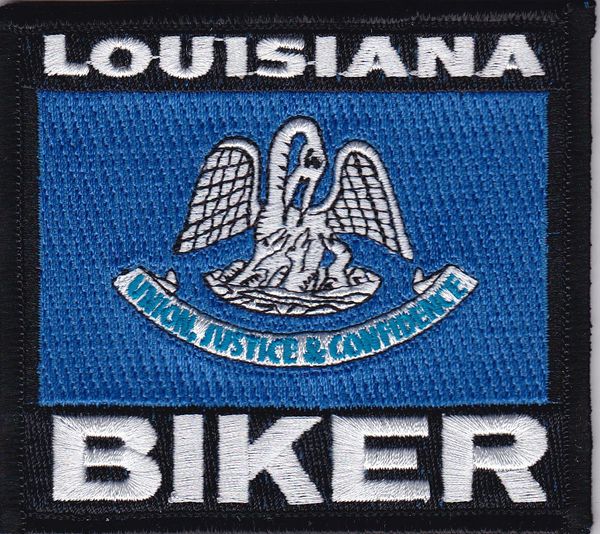 Patch - Louisiana biker flag