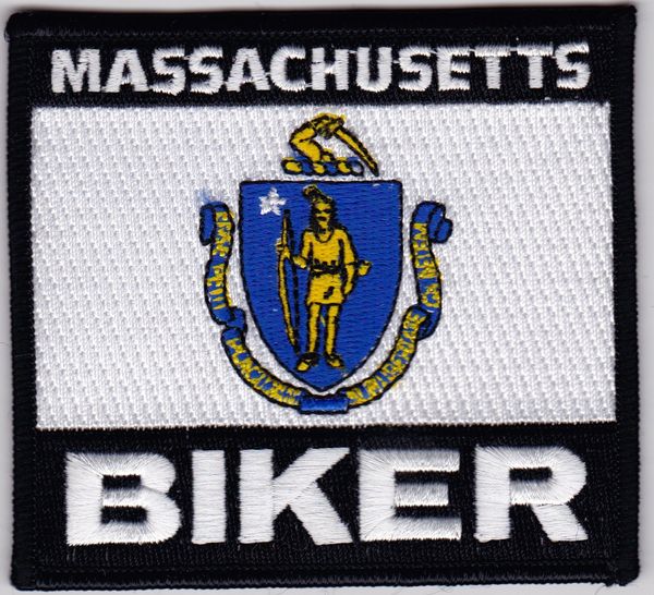 Patch - Massachusetts biker flag