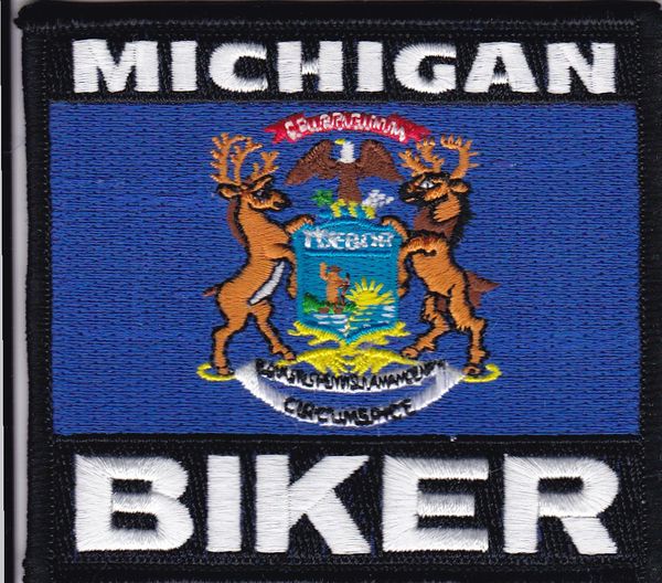 Patch - Michigan biker flag