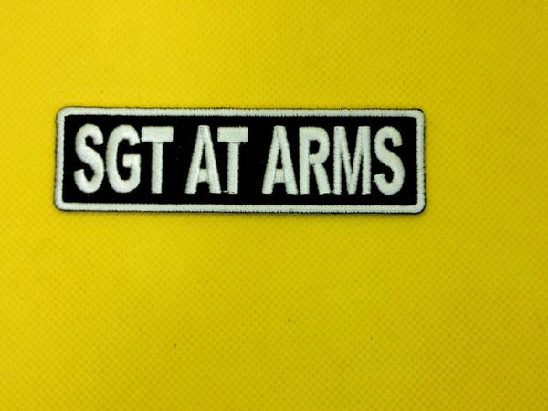 Patch - SGT AT ARMS white