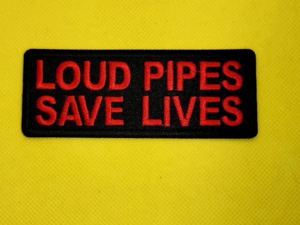 Patch- Loud pipes saves lives red