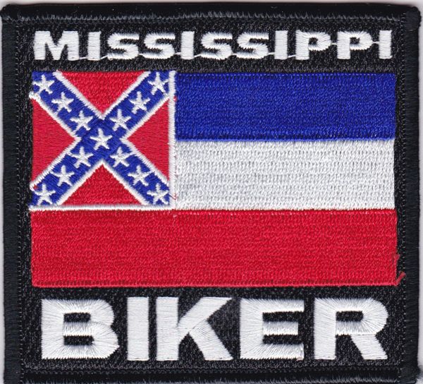 Patch - Mississippi biker flag