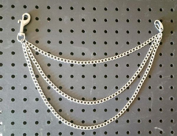 Stainless steel wallet chain - triple chain