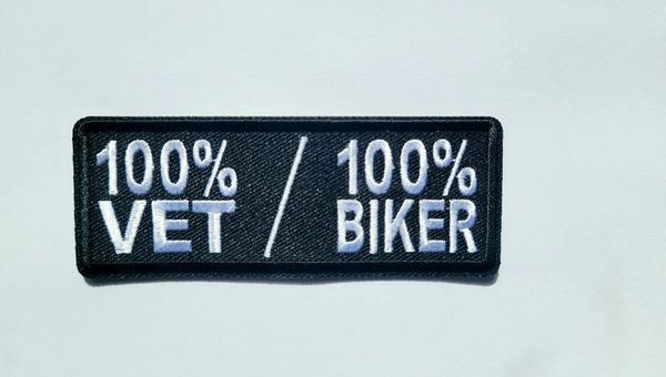 Patch - 100 % Vet 100 % biker