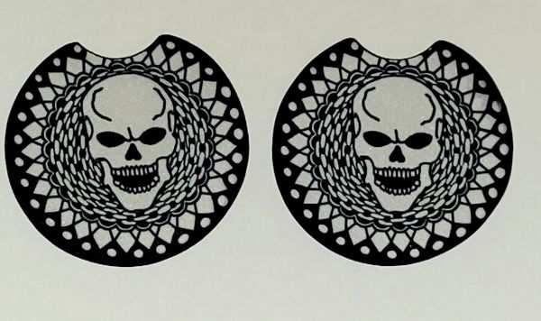 Car coaster set - Skull in chains