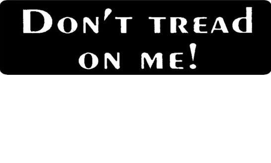 Helmet sticker - don't tread on me