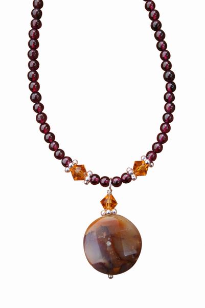 Oregon Opal & Garnet Necklace