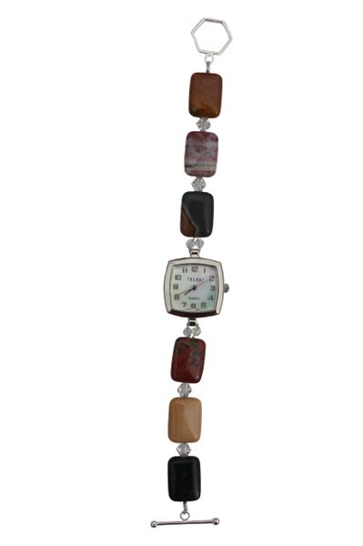 Ocean Jasper & Swarovski Crystal Watch