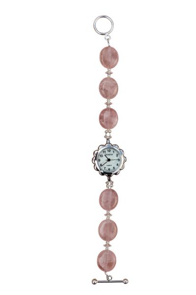 Rose Quartz & Swarovski Crystal Watch